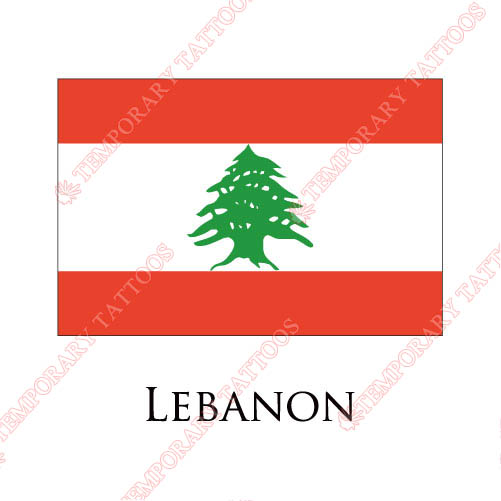 Lebanon flag Customize Temporary Tattoos Stickers NO.1911